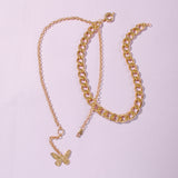 Double Layered Butterfly Necklace